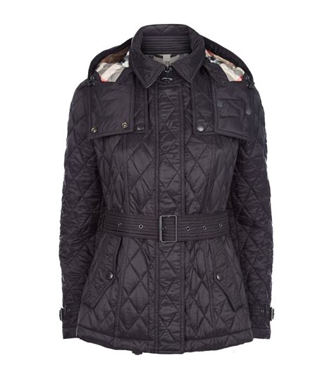 burberry short finsbridge quilted coat black|Burberry Short Finsbridge Quilted Coat Women .